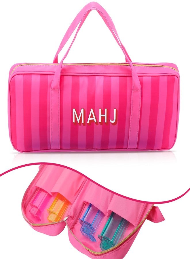 Soulchen Mahjong Bags for Tiles and Racks Empty 21 x 8 x 2.2 Inch Mahjong Rack Storage Bag with Handle Zipper Tiles Games Accessories Gifts for Card Pushers Rack Carrying(Only Case) - Image 1
